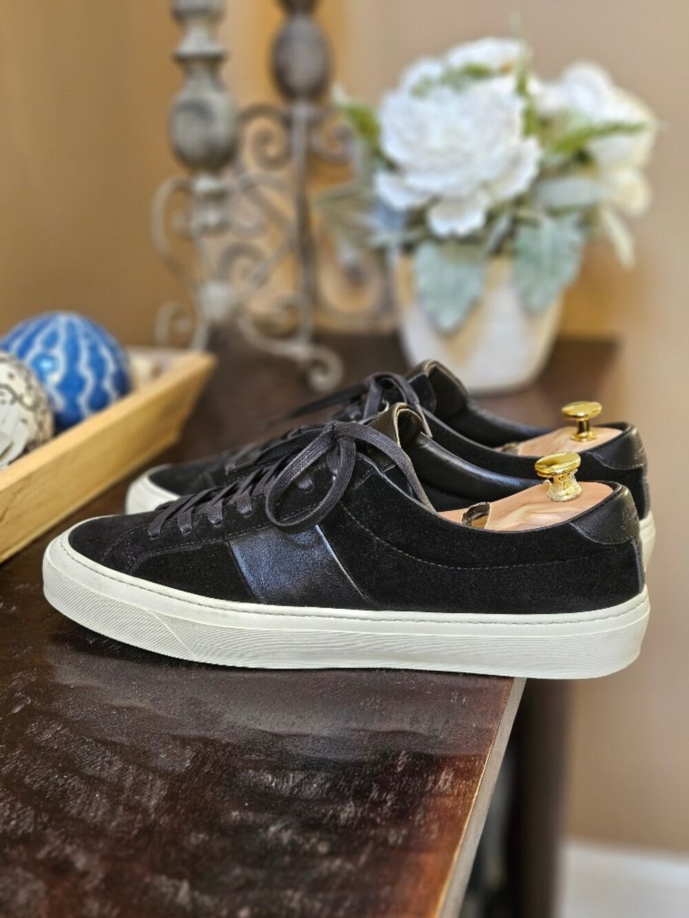 Good Man Brand Men's Midtown Suede Sneakers, Black, Sz 12 - Picture 3 of 14